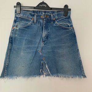 Vintage Blue Denim Mini Skirt